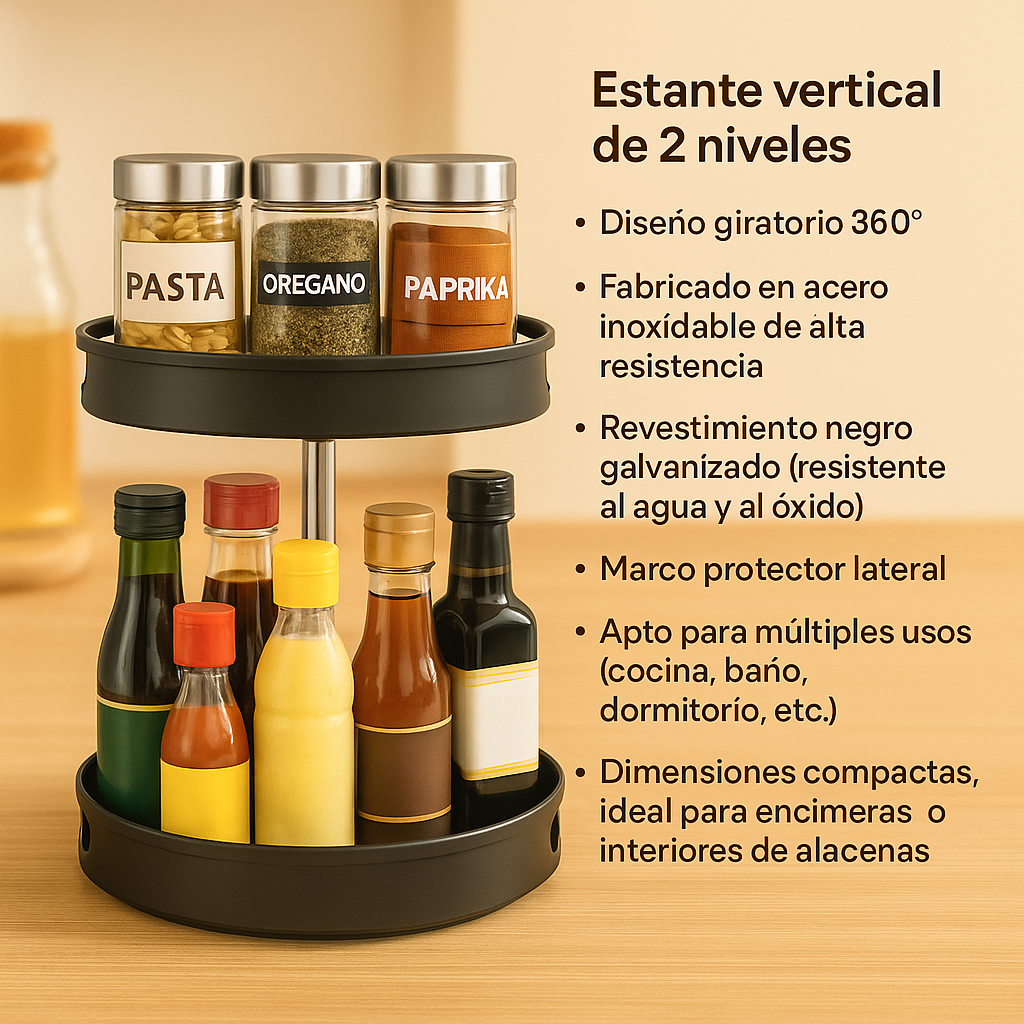 Organizador 2 Niveles Giratorio